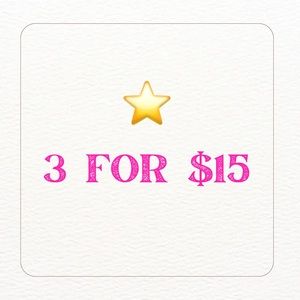 ⭐️ 3 for $15
